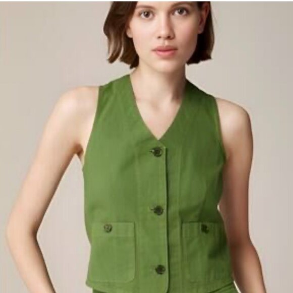 Jcrew Green Vest Size 4 - Picture 9 of 9
